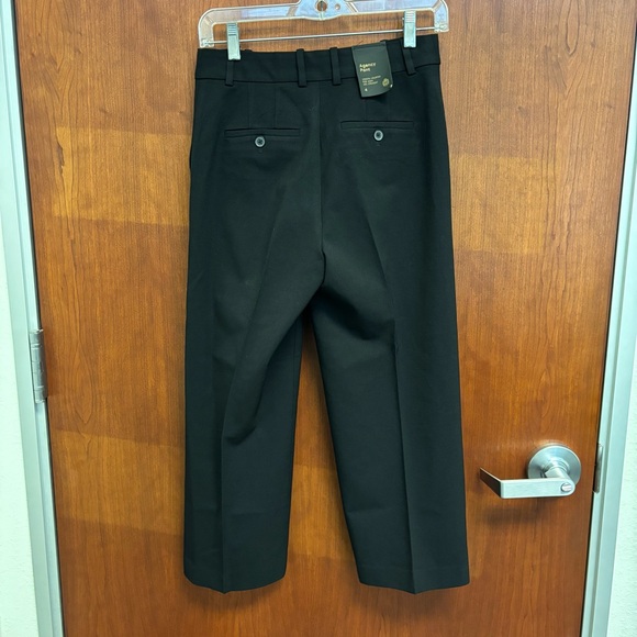 NWT Aritzia Babaton Black Agency Pant Cropped High Rise Straight Wool size 4 - Picture 6 of 16